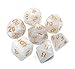CREEBUY DND Dice Set Pearl White Games Dice for Dungeon and Dragons DD Pathfinder MTG Role Playing Games RPG Polyhedral Dice - Image 2