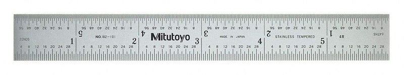 Mitutoyo 182-101 Steel Rule - 6 Inch Measuring Tool with Satin Chrome Finish - Image 4