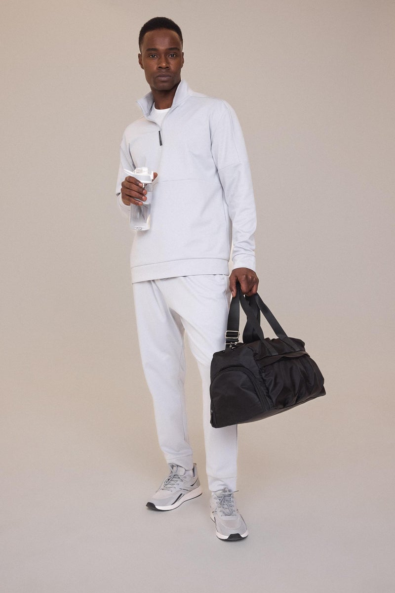 DeFacto Grey Man DeFactoFit Standard Fit Standard Leg Scuba Fabric Sports Joggers Casual - Image 5