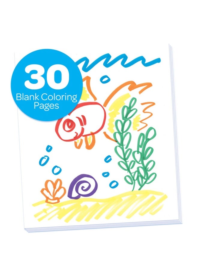 Crayola تلوين خالي من الفوضى بألوان رائعة، تلوين فارغ 30 صفحة - Image 4