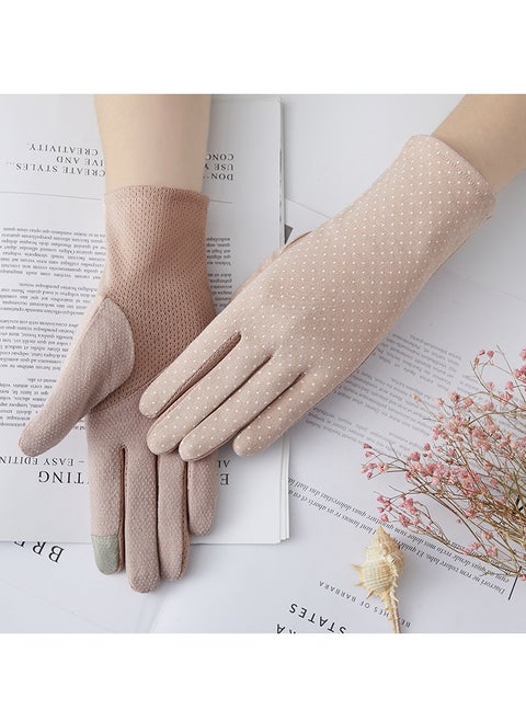 Women Summer UV Protection Gloves Non-Slip Sunblock Driving Gloves Touchscreen Gloves