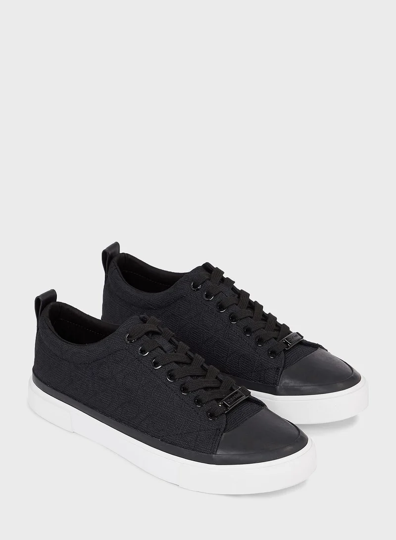 CALVIN KLEIN Vulcanised Monogram Lace Up Sneakers