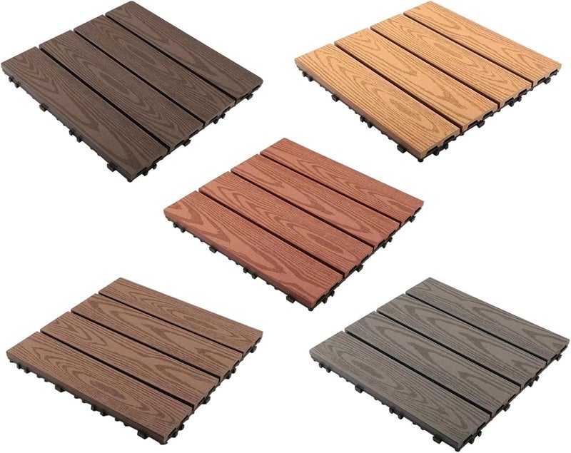 ordinarYone Realistic Wood Grains Flooring Panel Heavy Type 500kg Load Capacity Quick Assembly Patios Deck - Image 4