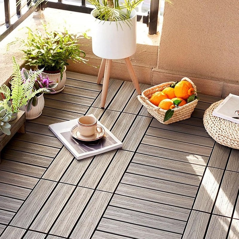 ordinarYone Realistic Wood Grains Flooring Panel Heavy Type 500kg Load Capacity Quick Assembly Patios Deck - Image 3