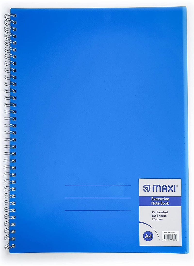 Maxi - 80-Sheet A4 Size Executive Notebook Blue - Image 1