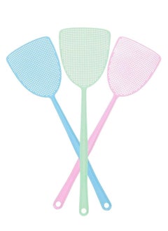 Oasisgalore 3Pack, Plastic Colorful Fly Swatters, Fly Killer Plastic with Sturdy and Flexible Manual Grips, 3 Colors  - Image 1
