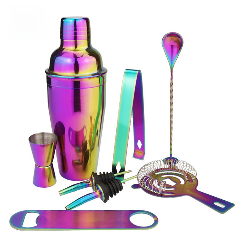 550ML Stainless Steel Cocktail Shaker Set Colorful 