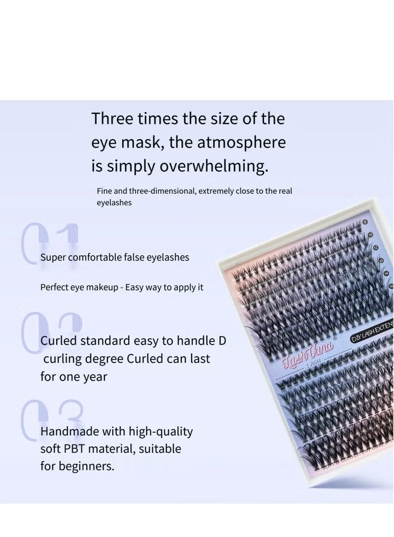 280pcs False Eyelashes,DIY Individual Eyelash Extension Kit,9-16mm Mixed Individual Lashes Cluster, False Eyelash Clusters With Eyelash Brushes And Curlers Kit,Newbie Applicable, Can Be Used Repeatedly, 30d+40d Kit. - Image 4