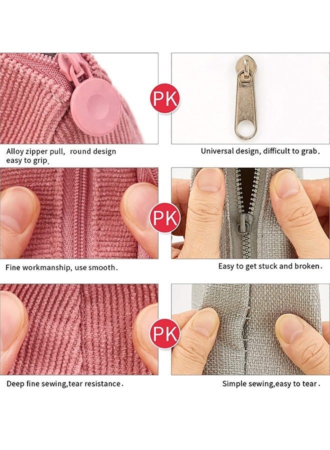 Loquat Large Capacity Pencil Case, Colorful Canvas Storage Bag, Marker Pen Case, Simple Stationery Bookshelf, High School Office, Gifts for College Students, Female Adults, And Teenagers - Pink - Image 4