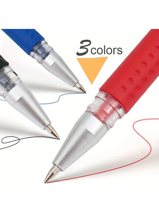 Red 0.5mm Bullet Gel Pens 6 Pack Quick Dry Smudge Proof Carbon Ink For Exams Office Students - Image 1