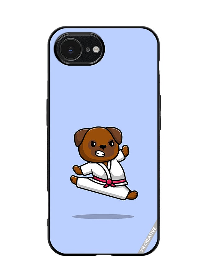 Protective Case Cover For Apple iPhone 16e Karate Dog Design Multicolour
