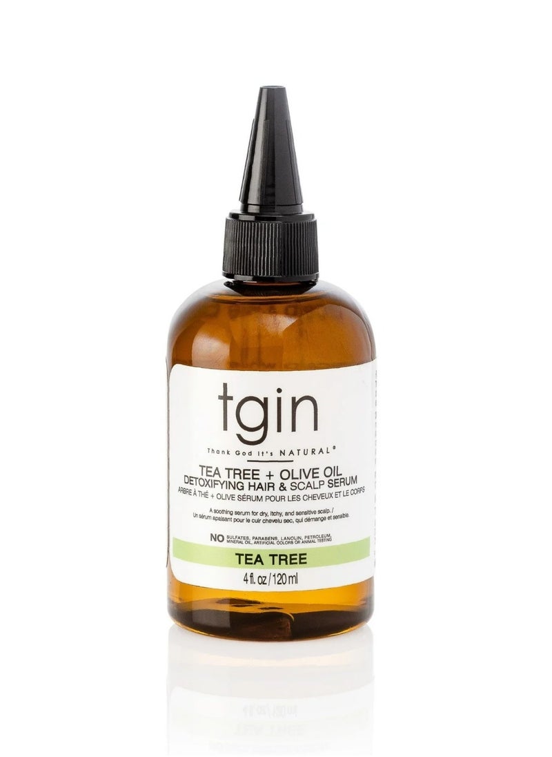 Tgin Thank Good It's Natural Tea Tree & Olive Oil Detoxifying Hair & Scalp Serum - 120ml  - Image 1
