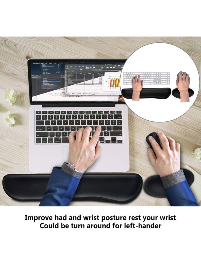 Y&D 2-Piece Wrist Rest Pad Set Black - Image 4