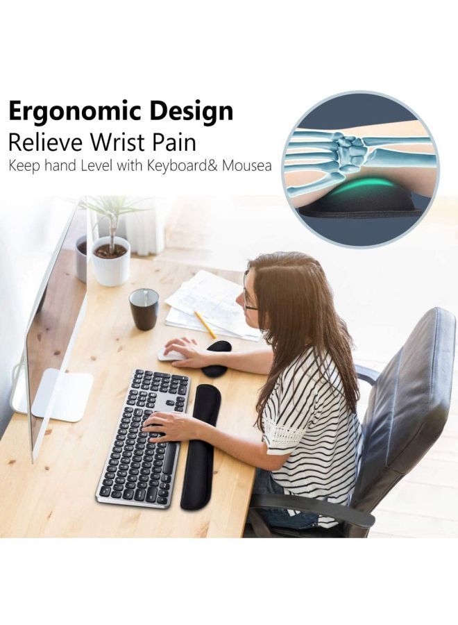 Y&D 2-Piece Wrist Rest Pad Set Black - Image 2