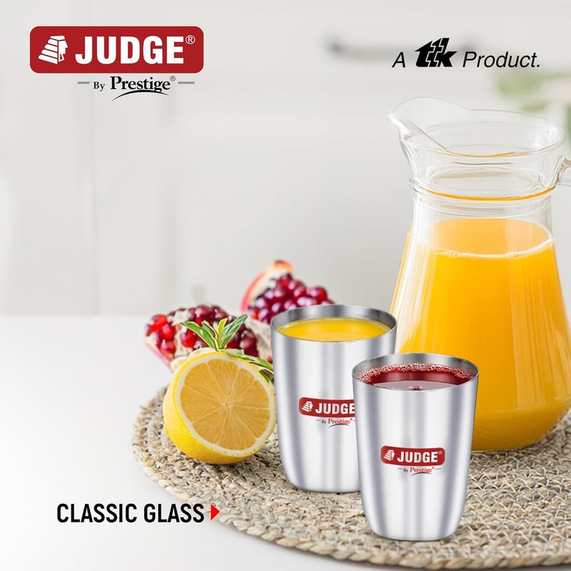 Judge by Prestige Classic Stainless Steel Tumblers 6 Pc Set Each 300 ml - Image 3