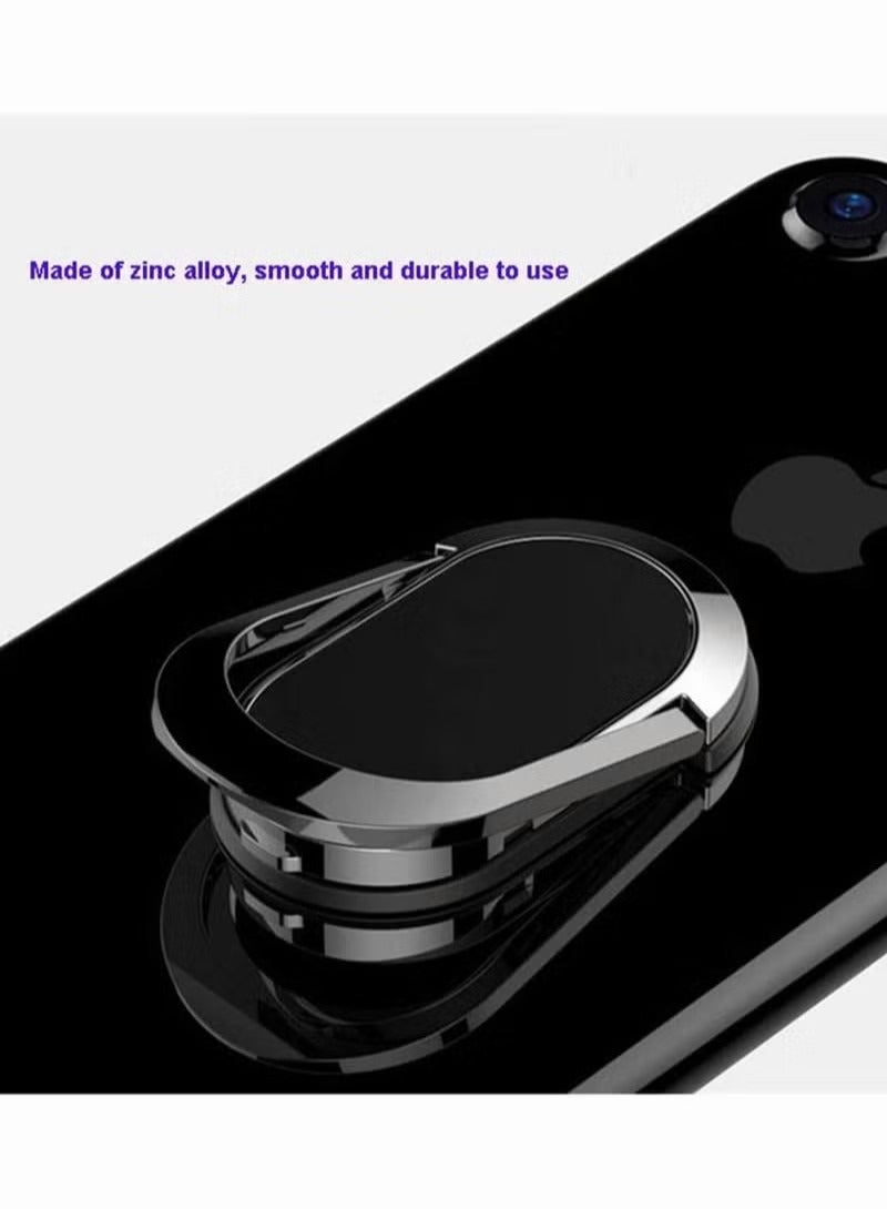 Phone Ring Holder, SYOSI 360 Adjustable Mobile Phone Loop Universal Cell Phone Finger Grip Ring Zinc Alloy Ring Stand for All Smartphones, for Magnetic Car Mount Compatible, Black  - Image 5