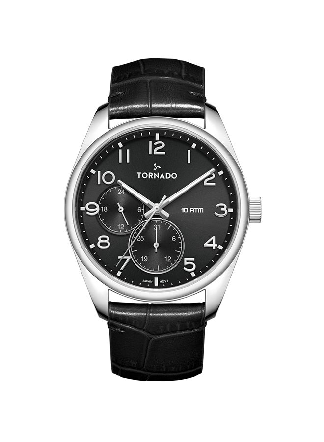 TORNADO Men's Genuine Leather Multi Function Watch T25102-SLBB - 42.5 mm - Image 1