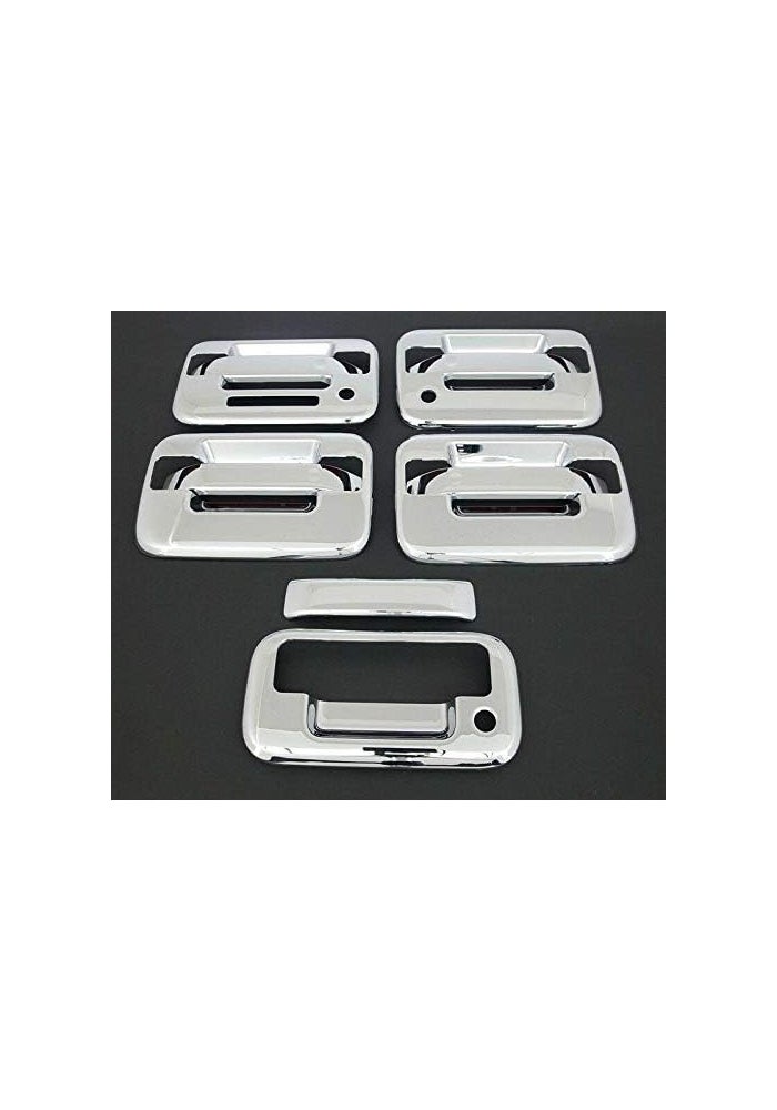 Overun 3-Layer Triple Chrome Plated Side 4 Door Handle Cover with Keypad and Tailgate Cover for 2004-2014 Ford F-150 - Image 3