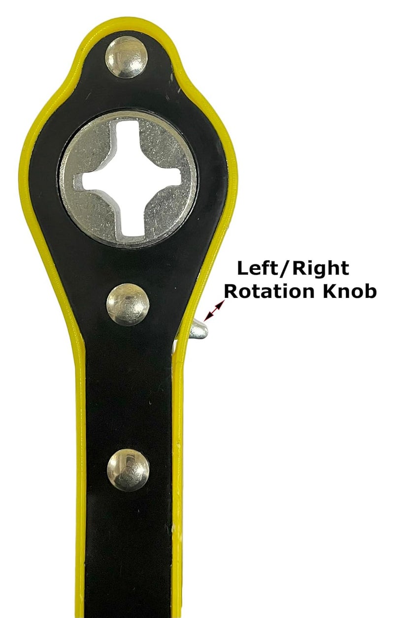 Inditrust Universal Car Jack Ratchet Wrench with 360 Left Right Rotation knob, Scissor Jack Lift Speed Handle Tool|Jack Lug Handle Tool|Tire Wheel Jack Wrench (Type 2) - Image 2