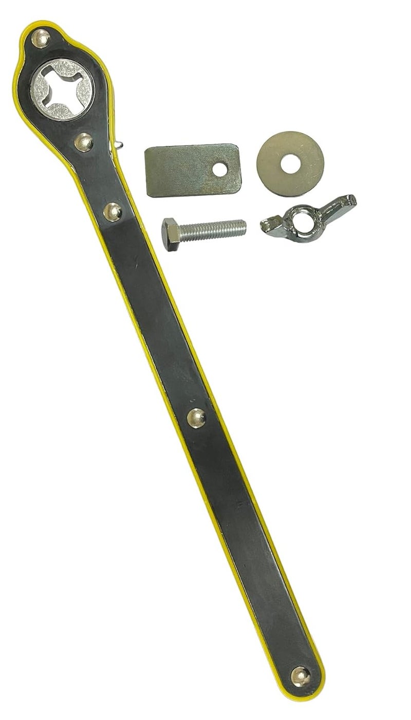 Inditrust Universal Car Jack Ratchet Wrench with 360 Left Right Rotation knob, Scissor Jack Lift Speed Handle Tool|Jack Lug Handle Tool|Tire Wheel Jack Wrench (Type 2) - Image 1