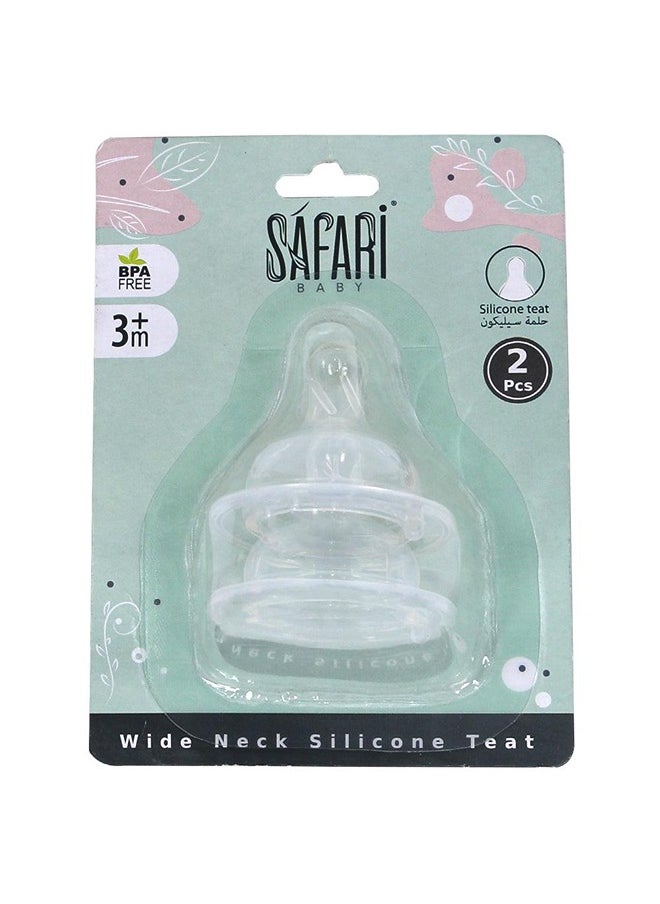 Safari - Safari feeding bottle wide-neck teat 3 m +, 2 pcs - Image 1