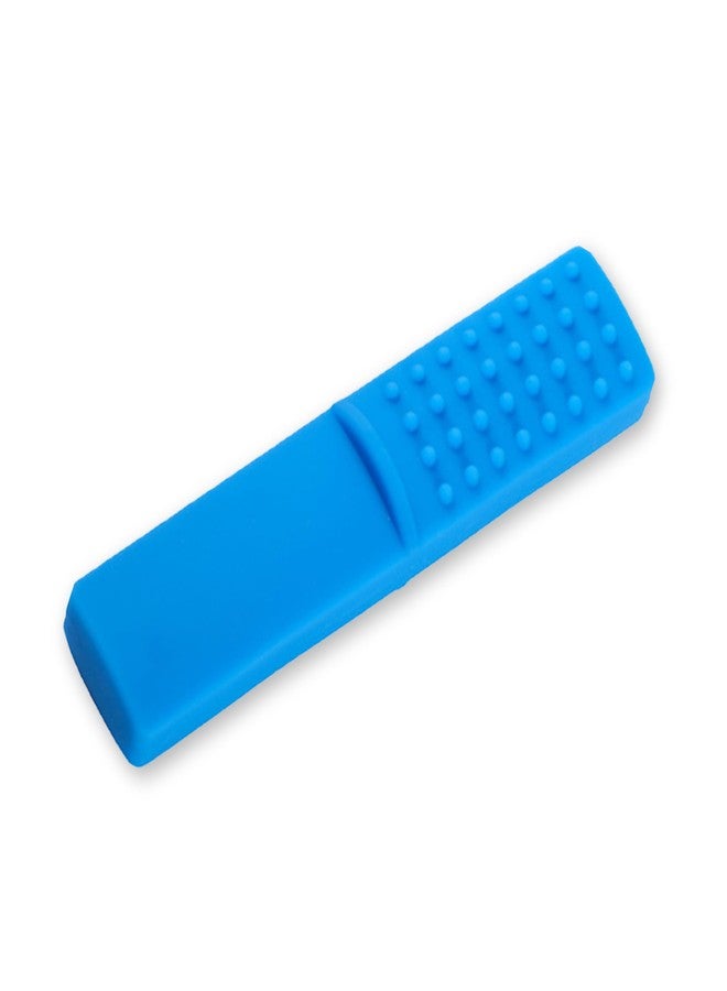 Chewy Oral Tubes Tough Bar for Kids with Autism, Biting Needs,Sensory Chew Toys,Soothe Sore Gums,Oral Motor Chewy Teether Made from Food Grade Silicone Safety (1 pcs Blue)