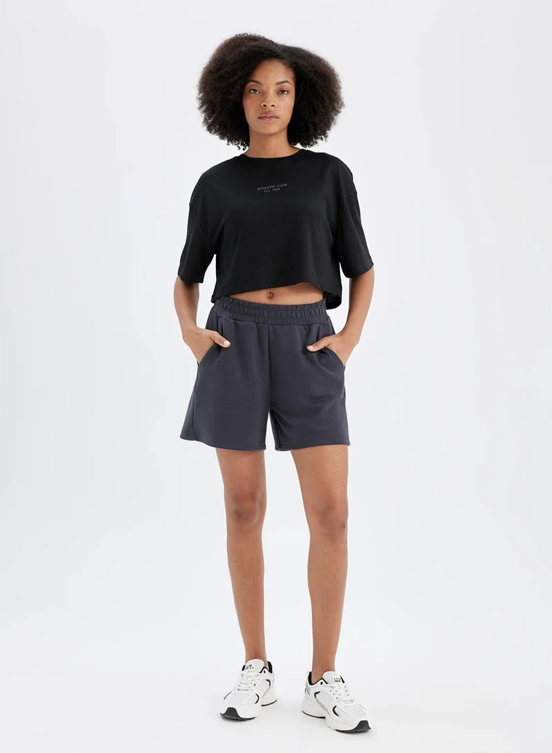 DeFacto Defactofit Standard Fit Sports Short Modal Fabric