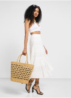 Ginger Tiered Maxi Skirt With Lace Detailing  - Image 2