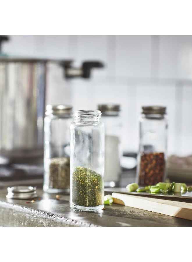 Spice Jars Set of 4, Glass Containers with Stainless Steel Lids, 100ml Airtight Seasoning Bottles for Kitchen Storage - Image 4