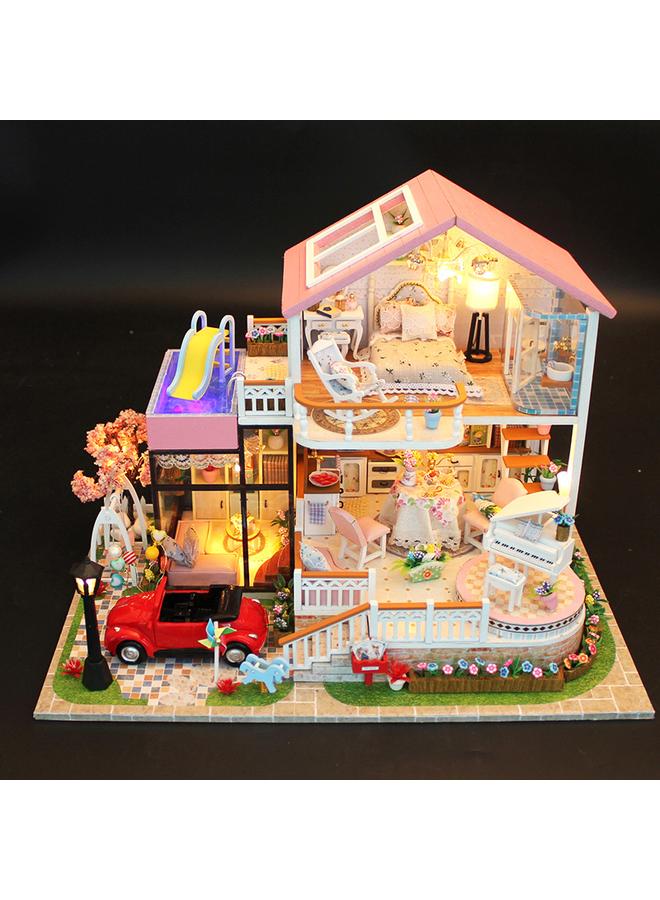 Bluejw DIY Cabin Pink Girl Princess Room Creative Handmade Attic Art Room Assembled Model Toys Sweet Words - Image 3
