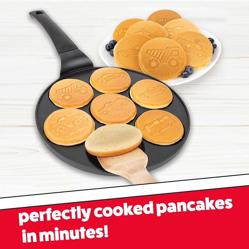 CucinaPro Car & Truck Mini Pancake Pan - Make 7 Unique Flapjack Cars, Nonstick Pan Cake Maker Griddle for Breakfast Fun & Easy Cleanup - Image 2