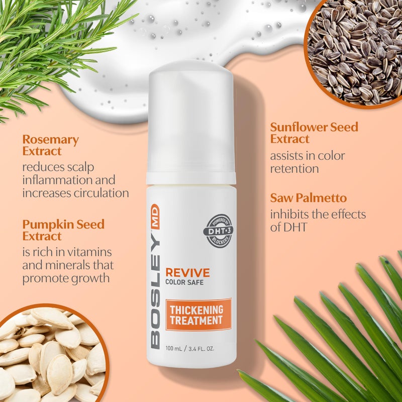 BosleyMD Revive Color Safe Thickening Treatment, Liquid Foaming Treatment Clinically Proven to Restore Visibly Thinning Hair 3.4 Fl Oz - Image 5