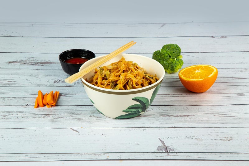 TRULY ECO SMART LIVING RETAIL Truly Eco Dinner Set - Bamboo Bowl Set - Non Toxic Reusable Dishwasher Safe Dinnerware Set, Eco-Friendly Biodegradable Crockery Set for Dining - Green Leaves Large Bowl 680ml (Set of 3) - Image 2