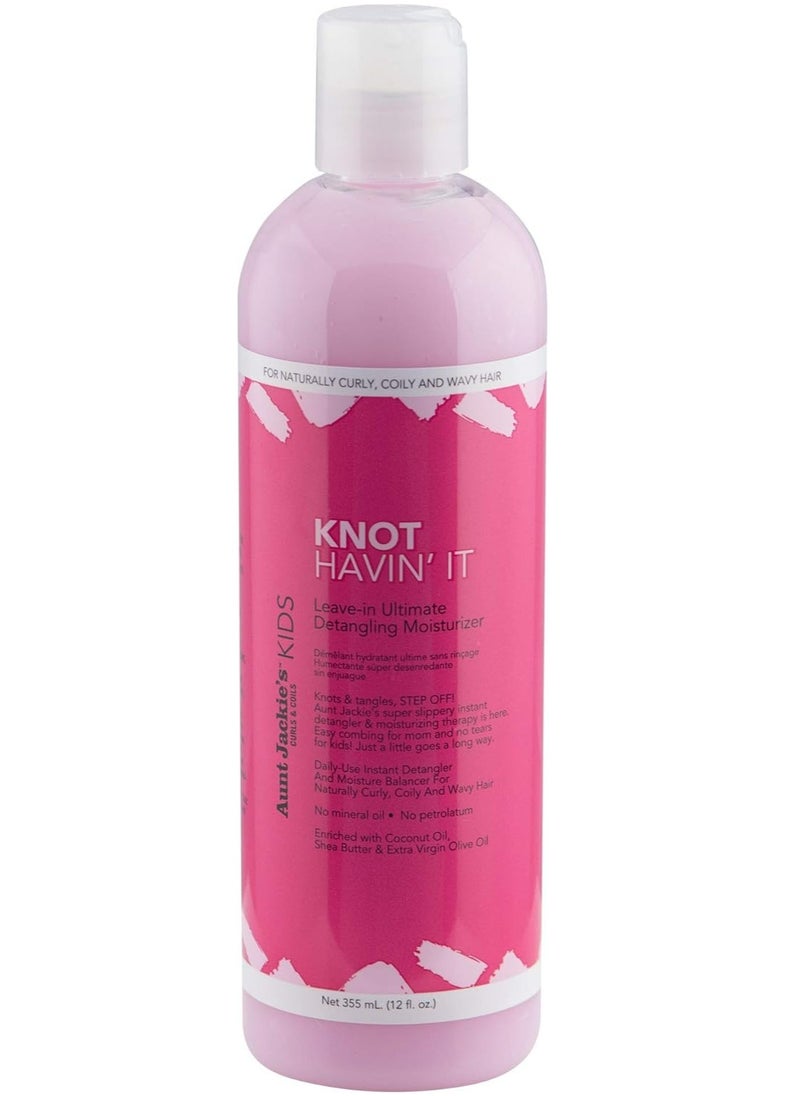 Aunt Jackie's Girls Knot Havin' It Leave-in Ultimate Hair Detangler For Daily Use For Naturally Curly Hair 355 ML 