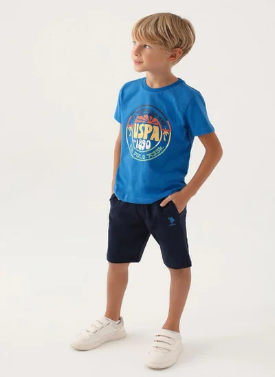 U.S. Polo Assn. U.S. Polo Assn. Boys Cobalt Bermuda Set