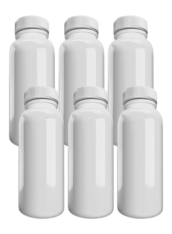 Mountain West Company (6 Pack White Pill Bottle with Lid, Storage, Plastic Pill Container, 150cc Capacity - Image 1