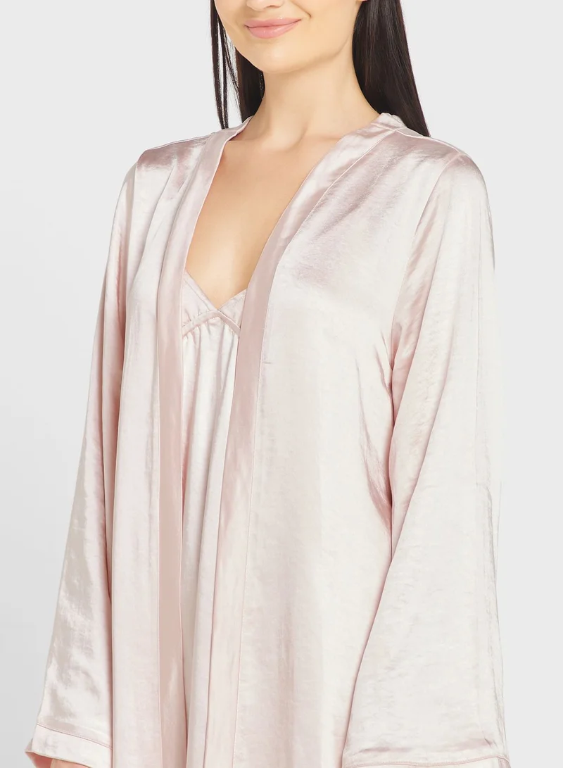 Khizana Night Slip Dress With Robe