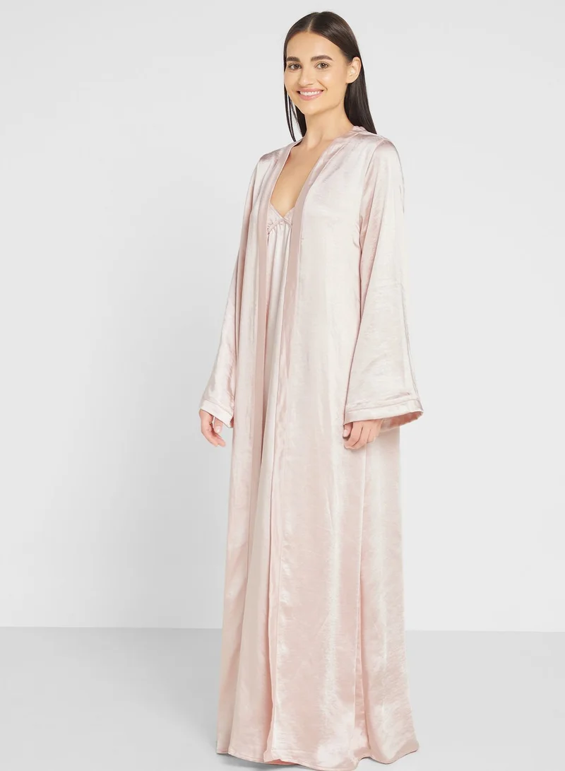 Khizana Night Slip Dress With Robe