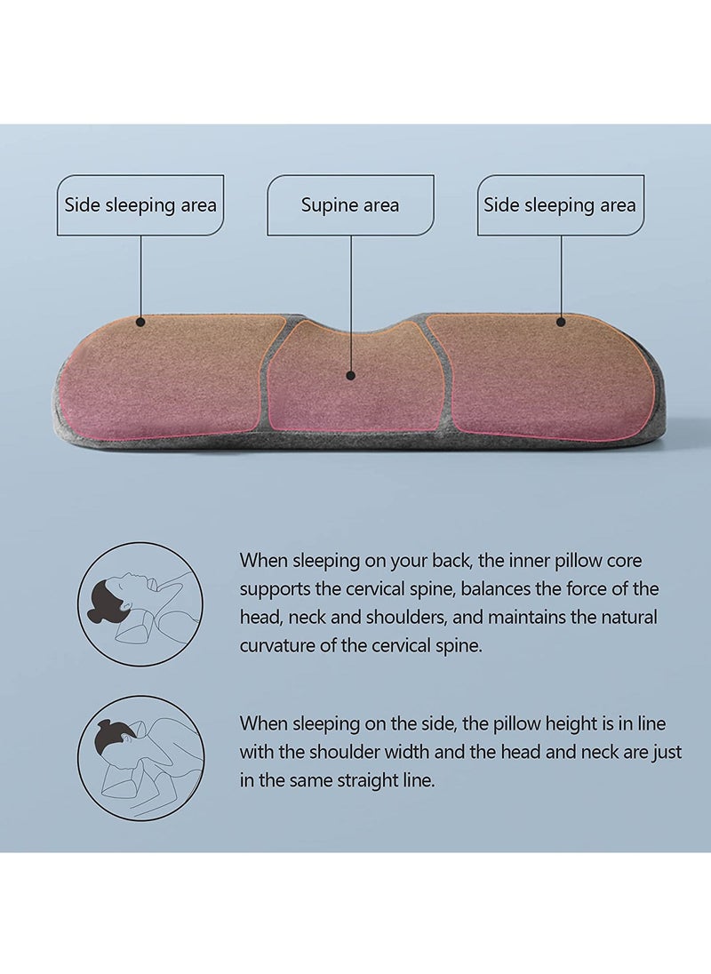 Y&D Cervical Neck Pillow for Sleeping, Memory Foam Bolster Stiff Pain Relief, Roll Support Bed Side Sleepers, Sleeping  - Image 5