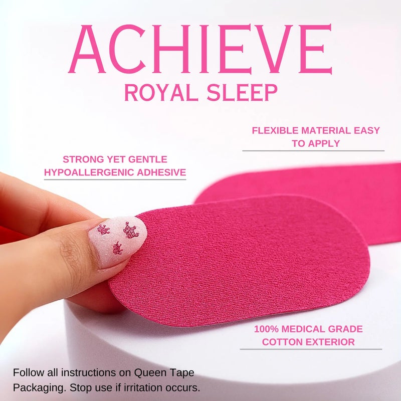 PETO Queen Mouth Tape for sleep, one month supply, mouth tape, pink, gentle, adhesion, 30 Strips, yoga, gym sports accessories, - Image 3