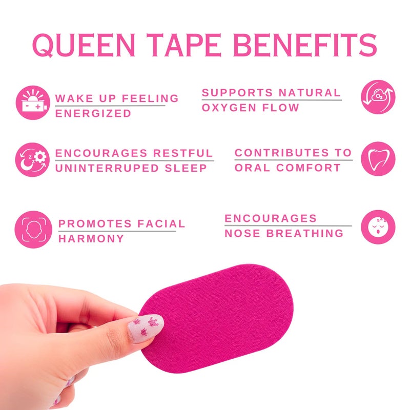 PETO Queen Mouth Tape for sleep, one month supply, mouth tape, pink, gentle, adhesion, 30 Strips, yoga, gym sports accessories, - Image 2