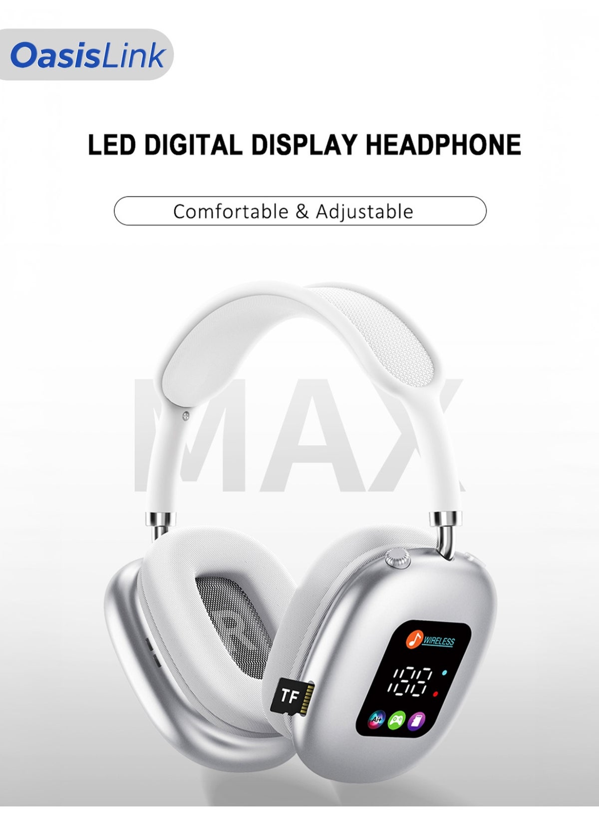 oasislink Oasislink Headphone Wireless Earphone Bluetooth over-ear Active Noise Reduction Headset Z836099DB923807FA32ECZ