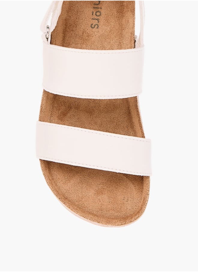 JUNIORS Boys Solid Strappy Sandals With Hook And Loop Closure  - Image 3