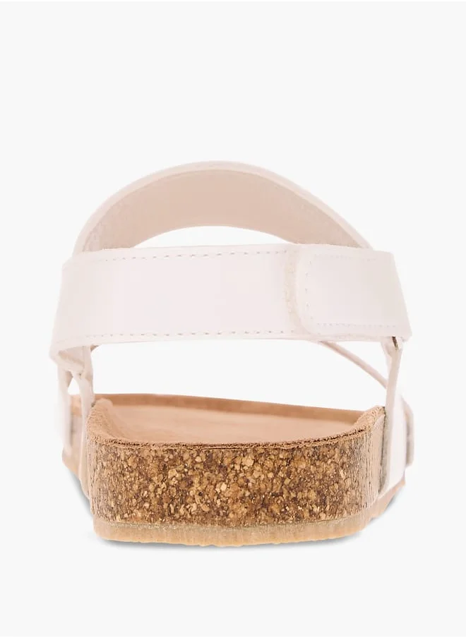 جونيورز Boys Solid Strappy Sandals With Hook And Loop Closure Ramadan Collection