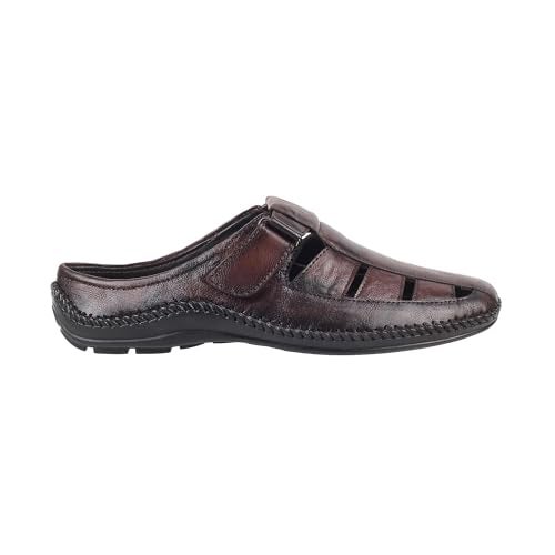 Mochi Men Brown Leather Mules UK/10 EU/44 (18-243) - Image 3