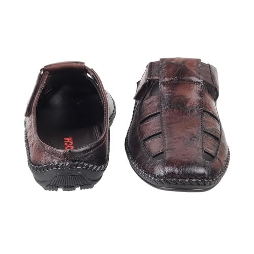 Mochi Men Brown Leather Mules UK/10 EU/44 (18-243) - Image 5