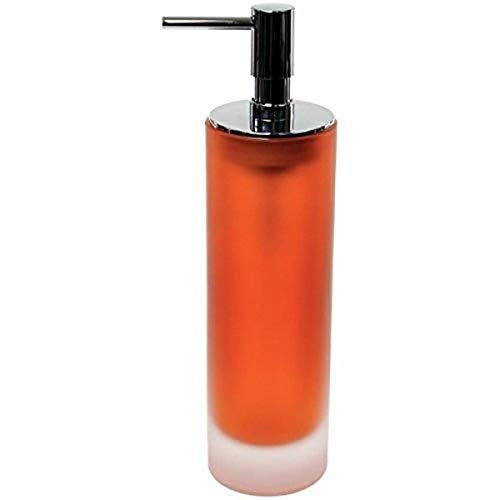 Gedy Tiglio Free Standing Soap Dispenser in Glass, Orange - Image 1