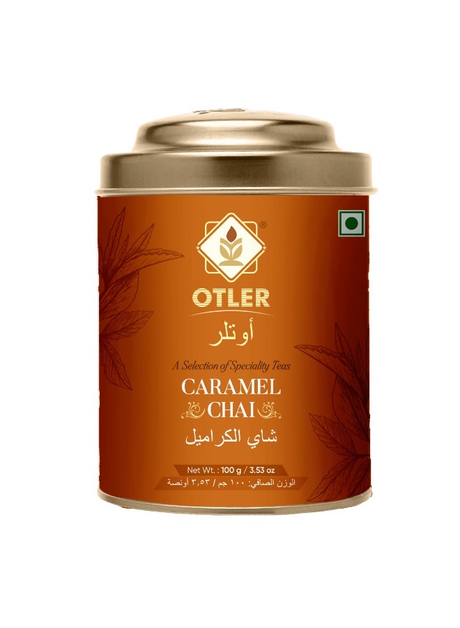 Otler CARAMEL BLACK TEA 100 Gms TINS. - Image 1