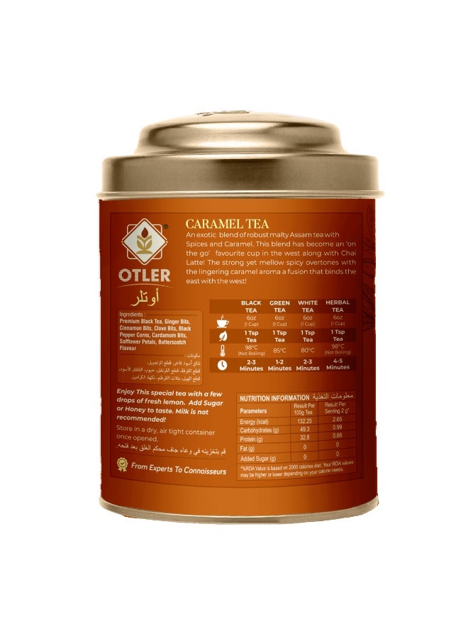 Otler CARAMEL BLACK TEA 100 Gms TINS. - Image 2