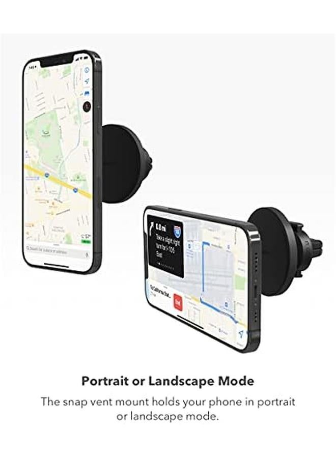 إيروريكس حامل هاتف عالمي للسيارة من Mophie Snap Vent Mount يتضمن محولًا متوافقًا مع جميع الهواتف الذكية، باللون الأسود - Image 5